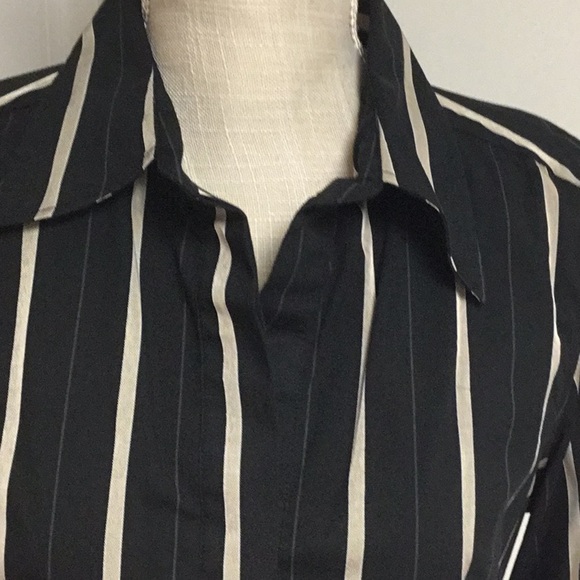 Dynamite Black/Cream striped Blouse - Picture 6 of 8